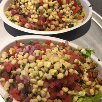 Chipotle Mexican Grill - Salad with double chicken, mild and corn salsa. - Mexican Near Me - Tallahassee, Florida Chipotle Mexican Grill - Salad with double chicken, mild and corn salsa. - Mexican Near Me - Tallahassee, Florida