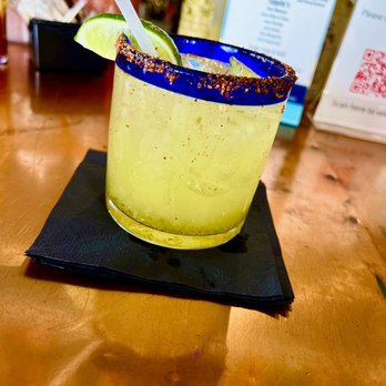 Taquilo's - Caliente margarita with Tajin - Mexican Near Me - Galveston, Texas