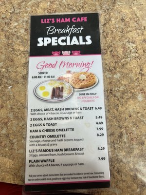 Menu photo 3 Liz's Ham Cafe Fraser, MI