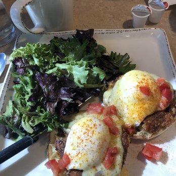 Chicken Run - Crab Cake Benedict - delicious! - Breakfast & Brunch Near Me - Lubbock, Texas Chicken Run - Crab Cake Benedict - delicious! - Breakfast & Brunch Near Me - Lubbock, Texas