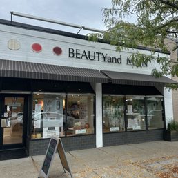 Exterior outside entrance of Beauty and Main - Wellesley, Massachusetts Exterior outside entrance of Beauty and Main - Wellesley, Massachusetts