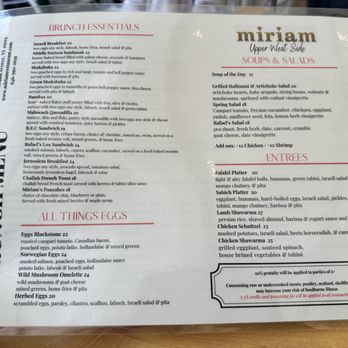Miriam - Miriam menu (May 2024) - Mediterranean Near Me - New York, New York Miriam - Miriam menu (May 2024) - Mediterranean Near Me - New York, New York