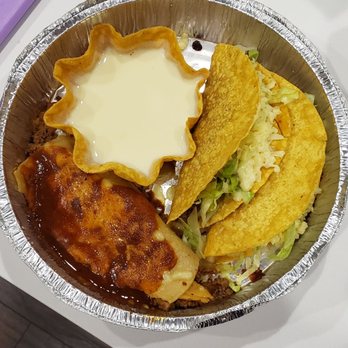  Los Toreros Mexican Grill - Combination R: Two Beef Tacos, Beef Enchilada and Chile Con Queso - Mexican Near Me - Prattville, Alabama