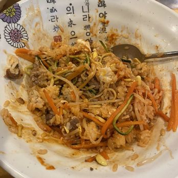 Sisters Korean Restaurant - Lunch Bibimbap all mixed up - Korean Near Me - Greenwood, Indiana