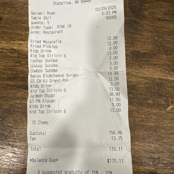 Saltgrass Steak House - Seafood Near Me - Stateline, Nevada