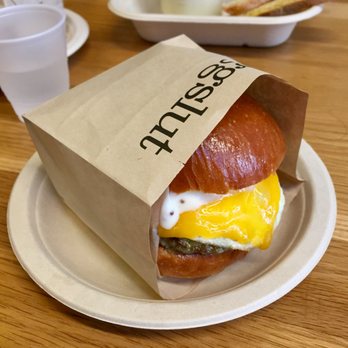 Eggslut - Sausage, Egg & Cheese Sandwich!! - New American Near Me - Glendale, California
