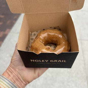 Holey Grail Donuts - Original Sin (Hawaiian vanilla bean, salted maple glaze) - Donuts Near Me - Long Beach, California Holey Grail Donuts - Original Sin (Hawaiian vanilla bean, salted maple glaze) - Donuts Near Me - Long Beach, California