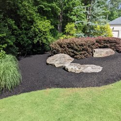 Mountain High Landscape Supply - Black Mulch Installed in Milton