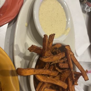 Yours Truly Restaurant - Sweet potato fries and sauce - American Near Me - Cleveland, Ohio Yours Truly Restaurant - Sweet potato fries and sauce - American Near Me - Cleveland, Ohio