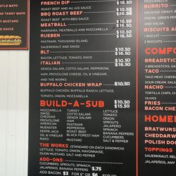 Full Belli Deli - Sandwich Menu