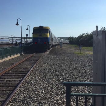LIRR Station - Train at the platform - Public Transportation Near Me