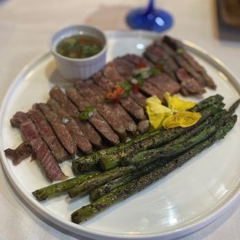 Astor’s Table - Wagyu steak, asparagus, and a chutney that was delicious! - Steakhouses Near Me - Katy, Texas