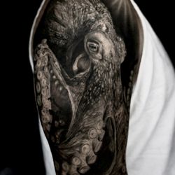 Cypress Tattoo - Photo realistic octopus tattoo
