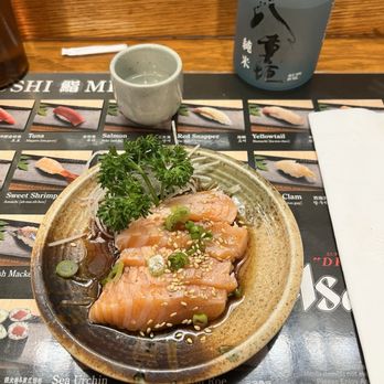 New City Sushi - Sashimi Salmon with Sesame Ponzu - Sushi Bars Near Me - New City, New York New City Sushi - Sashimi Salmon with Sesame Ponzu - Sushi Bars Near Me - New City, New York