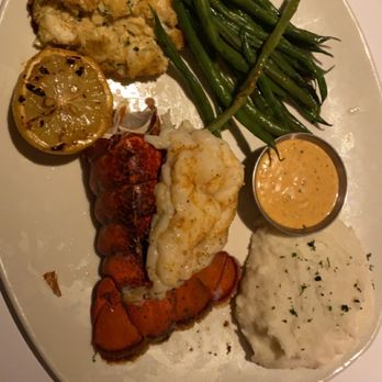 Bonefish Grill - Lobster tail and crab cake -whipped mashed and  green beans - Seafood Near Me - Omaha, Nebraska