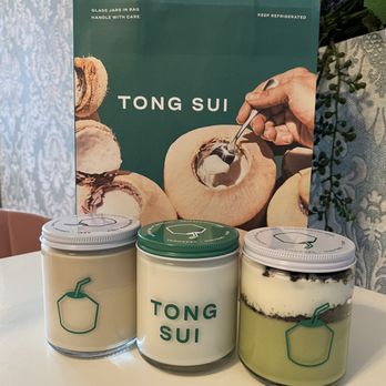 Tong Sui - T29 Earl Grey Coconut Pudding T02 Signature Coconut Pudding - Glass Jar T40 Matcha Oreo Coconut Pudding - Desserts Near Me - Milpitas, California