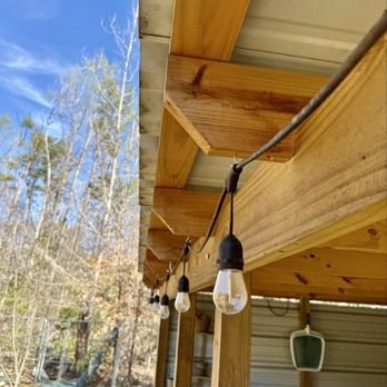 Summers Land Solutions - NOT affiliated with this company, what the overhang was supposed to look like. Existing roof. - Lawn Services Near Me