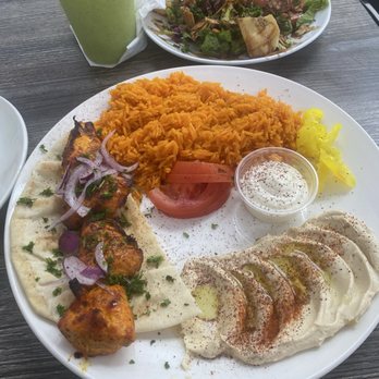 Cairo Gyro & Grill - Chicken shishtawook and a salad with a mint lemonade - Egyptian Near Me - Arlington, Texas Cairo Gyro & Grill - Chicken shishtawook and a salad with a mint lemonade - Egyptian Near Me - Arlington, Texas
