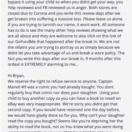 Yelp responses from the owner of Arsenal Comics Yelp responses from the owner of Arsenal Comics