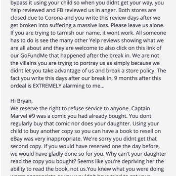 Arsenal Comics and Games - Yelp responses from the owner of Arsenal Comics - Comic Books Near Me - Newbury Park, California Arsenal Comics and Games - Yelp responses from the owner of Arsenal Comics - Comic Books Near Me - Newbury Park, California
