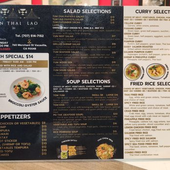Bhan Thai Lao Kitchen - Menu - Thai Near Me - Vacaville, California