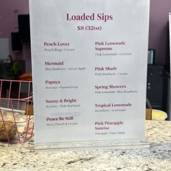 Cedar Bluff Nutrition - Loaded Sips Menu
