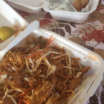 Treasure Pot Thai Restaurant - Started eating the pad Thai, mixed some steamed rice but did not help with its blandness!! - Thai Near Me - Paramount, California Treasure Pot Thai Restaurant - Started eating the pad Thai, mixed some steamed rice but did not help with its blandness!! - Thai Near Me - Paramount, California