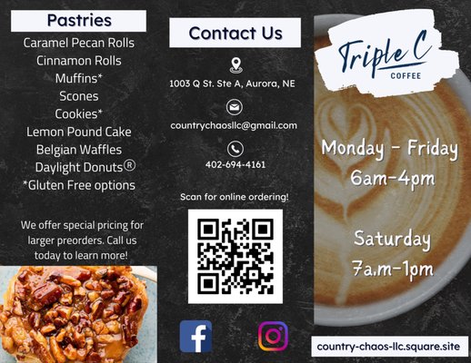 Menu photo 2 Triple C Coffee Aurora, NE