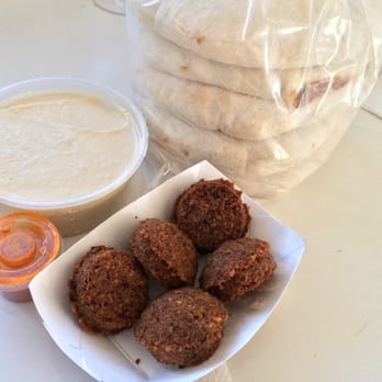 Shaloha PITA - Side of falafel, side of hummus, and a bag of fresh pita - Sandwiches Near Me - Honolulu, Hawaii