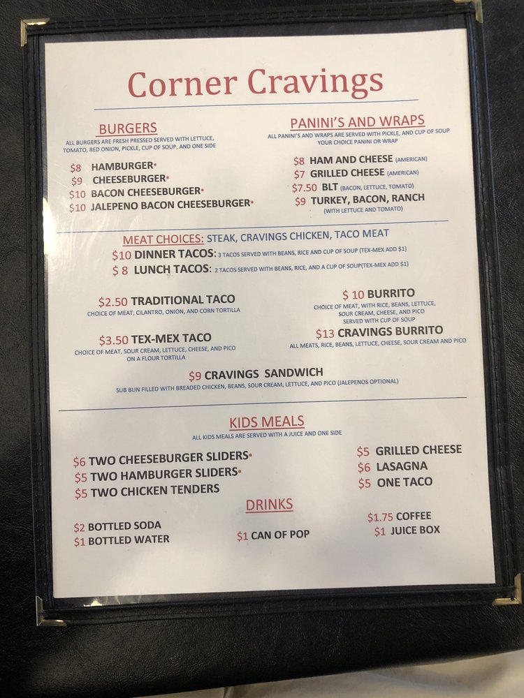 Corner cravings