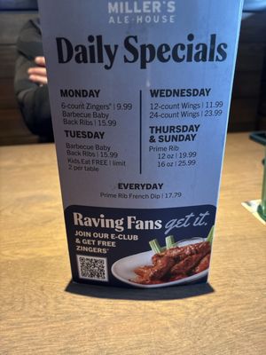 Menu photo 1 Miller's Ale House Wilkes Barre, PA Menu photo 1 Miller's Ale House Wilkes Barre, PA