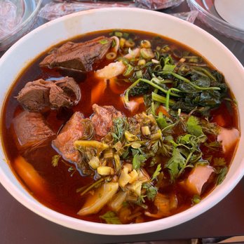 Noodle St - Spicy Beef Noodle Soup w/ Knife Cut Noodles - Noodles Near Me - Irvine, California