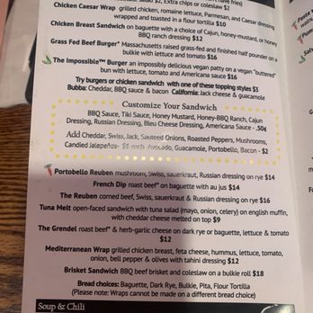 Grendel's Den Restaurant & Bar - Food menu 2/4 - Bars Near Me - Cambridge, Massachusetts