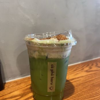 Ca Phe Haru - Banana Matcha with Graham crumble. - Coffee & Tea Near Me - Elk Grove, California