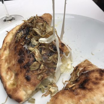 Spago - Inside fantastic calzone.  Not on menu.  Truffle cheese and artichoke. - New American Near Me - Beverly Hills, California