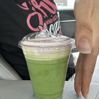 Honey Greens Cafe - $9 for a drink this size, would be $12 for this size if you get a design - Juice Bars & Smoothies Near Me - Downey, California Honey Greens Cafe - $9 for a drink this size, would be $12 for this size if you get a design - Juice Bars & Smoothies Near Me - Downey, California