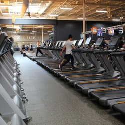 Best Fitness Chelmsford - Boost endurance with cardio training at the best gym in Chelmsford, where rows of treadmills are set up in a bright, spacious...