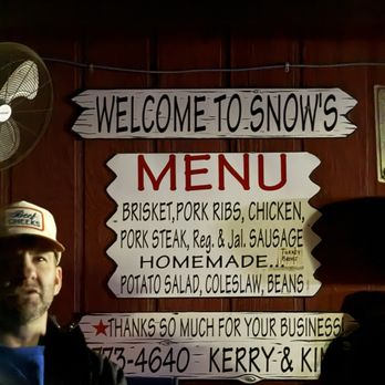 Snow's BBQ - Menu - Barbeque Near Me - Lexington, Texas