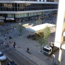 Parking Ecuyer - Zicht vanuit parking op 5e verdieping