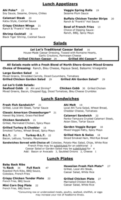 Menu photo 5 Lei Lei's Bar and Grill Kahuku, HI Menu photo 5 Lei Lei's Bar and Grill Kahuku, HI