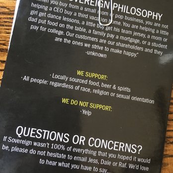 Sovereign - Why don't they support yelp? - Gastropubs Near Me - Plainfield, Illinois Sovereign - Why don't they support yelp? - Gastropubs Near Me - Plainfield, Illinois