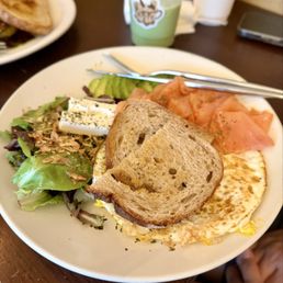 Avocados, Smoked Salmon, Eggs, Cream Cheese & Toast Bread