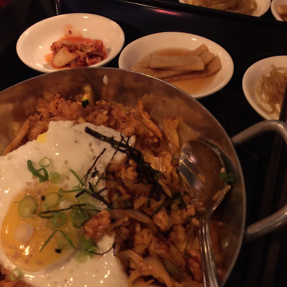 Seoulicious - Kimchi fried rice (half-eaten) - Korean Near Me - Toronto, Ontario