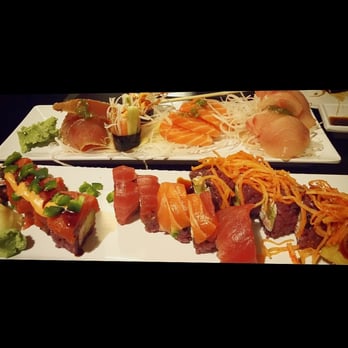 Harumi - Sashimi platter and combo rolls including the Arizona, Rainbow and Dragon! All very delicious... - Japanese Near Me - Phoenix, Arizona Harumi - Sashimi platter and combo rolls including the Arizona, Rainbow and Dragon! All very delicious... - Japanese Near Me - Phoenix, Arizona