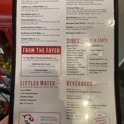 Cajun Catfish House - Menu