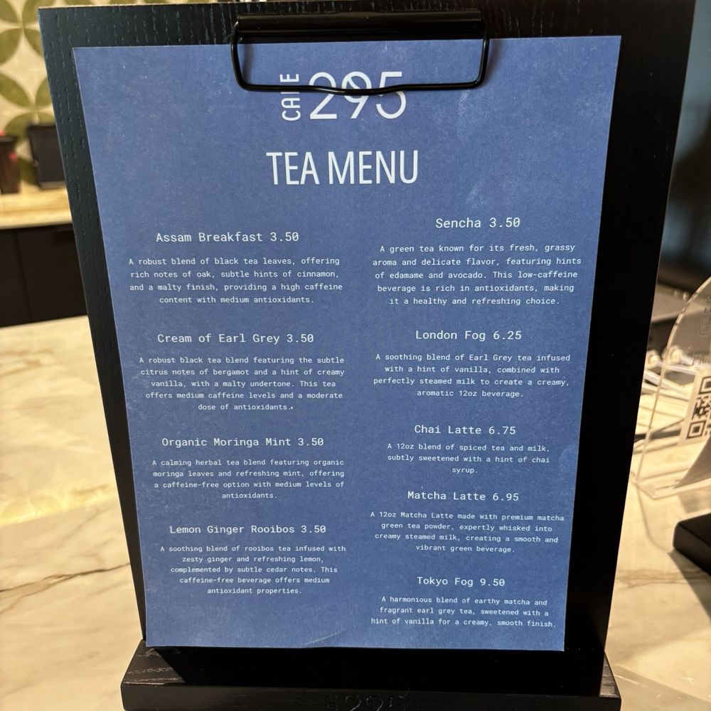 Cafe 295 - Tea menu - Cafes Near Me - Toronto, Ontario Cafe 295 - Tea menu - Cafes Near Me - Toronto, Ontario