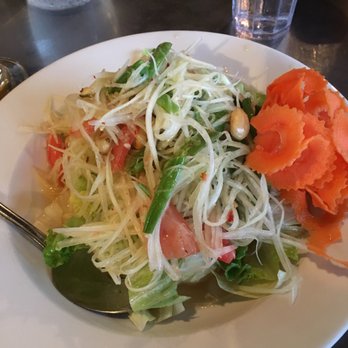Yupha's Thai Kitchen - Must get- Green papaya salad. This doesn't mean it's an unripe normal papaya. This is a special green papaya. - Thai Near Me - Tempe, Arizona
