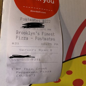 Gio’s NYC Pizza - a thank you receipt - Pizza Near Me - Los Angeles, California Gio’s NYC Pizza - a thank you receipt - Pizza Near Me - Los Angeles, California