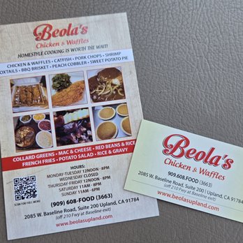 Beola's Chicken & Waffles - Business information - Barbeque Near Me - Upland, California