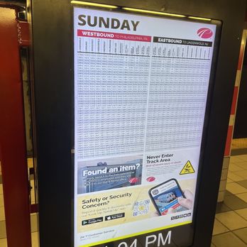 Patco Camden - CityHall - sunday schedule - Train Stations Near Me - Camden, New Jersey